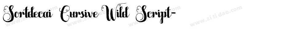 Sortdecai Cursive Wild Script字体转换